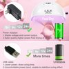 LKE UV LED Nail Lamp, Nail Dryer 72W Gel Nail Polish Curing Lamp UV Nail Lamp LED Nail Lamp for Gel Nail Polish Kit Nail Light Nail Art Accessories White (White)