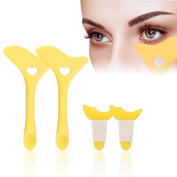 TOGZOM 4Pcs Eyeliner Stencils Silicone Winged Tip Eyeliner Aid Eyebrow Pencil Stencil Reusable Smoky Eyeshadow Multifunctional Eye Makeup Eyeliner Tool Eyeshadow Applicators Aid Tool for Women