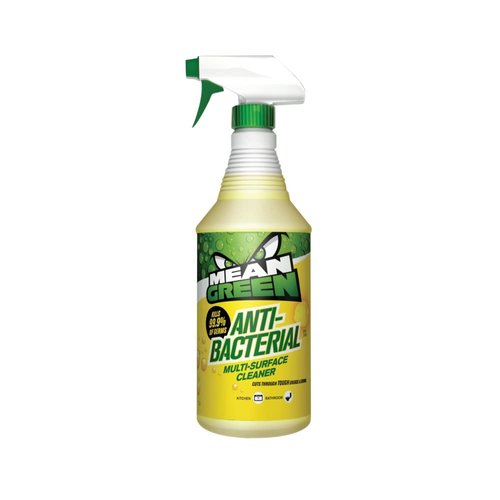 Mean Green Anti-Bacterial Multi-Surface Cleaner Lemon Scented, clear, 32 Fl Oz (Pack of 1), 40002