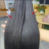 Light Yaki Straight Human Hair Extensions PU Clip in Hair Extensions Natural Black 14 Inch 120g Kinky Straight Natural Remy Seamless Clip ins Human Hair Extensions