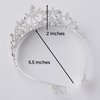 Ella Celebration 21st Birthday Tiara 21 Crown for Women Birthday Party Headband Hair Accessories Supplies (Silver Heart)