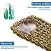 19.7 x 7.87 Bird Seagrass Mat Natural Seagrass Woven Net Rat Cage Accessories Bird Foraging Chew Wall Toys Climbing Rope Ladder Chew Toys for Parrots Cockatoos Lovebird Cockatiel Hamster Parakeet