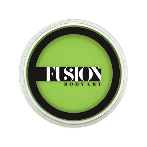 Fusion Body Art Pro Face Paint | Prime Lime Green (32gm), Professional Quality Water Activated Face and Body Paint Supplies Single Makeup Cake Hypoallergenic, Non-Toxic, Safe, Vegan