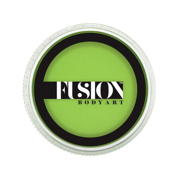 Fusion Body Art Pro Face Paint | Prime Lime Green (32gm), Professional Quality Water Activated Face and Body Paint Supplies Single Makeup Cake Hypoallergenic, Non-Toxic, Safe, Vegan