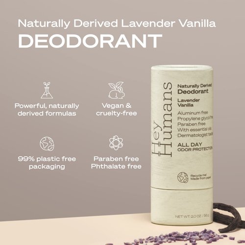 Hey Humans Natural Deodorant Lavender Vanilla - 2oz (Pack of 3)