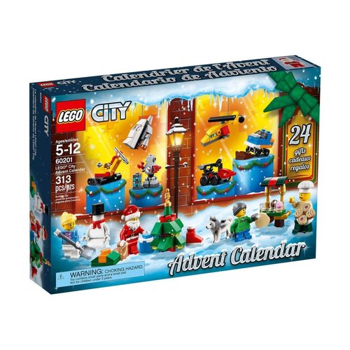 LEGO City Advent Calendar 60201, New 2018 Edition, Minifigures, Small Building Toys, Christmas Countdown Calendar for Kids (313 Pieces)