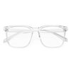 TEAPLMTT Blue Light Blocking Glasses Oversized Square Computer Glasses Anti Blue Light for Women Men(Clear)