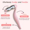 Rena Chris Stainless Steel Face Roller - Metal Facial Massager Tool with Enhanced Contour Fit for Puffiness Reducing, Skin Care Roller Gift for Women (Silver)