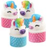 ArtCreativity Squish Unicorn Ice Cream Scoop Toys for Kids, Set of 4, Super Soft Slow Rising Squeeze Toys, Stress Relief Sensory Toys, Great Party Favors, Goody Bag Fillers for Children