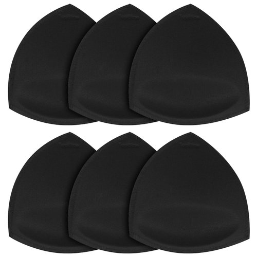 TopBine Removable Bra Pads Inserts Women's Comfy Sports Cups Bra Insert for BIkini Top Swimsuit (A/B BLACK)