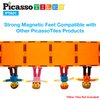 PicassoTiles Magnetic 4 Family Action Figures Toddler Toy Magnet Expansion Pack Educational Add-on STEM Learning Kit Toys Pretend Playset for Construction Building Block Tiles Child Brain Development