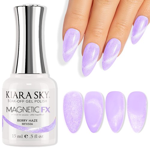 Kiara Sky Soak Off Gel Polish UV LED Magnetic FX 0.15 fl oz (Berry Haze)