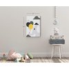 Cute Baby Elephant Nursery Decor Wall Art White Background Canvas Print Baby Girl and Baby Boy Kids Room Decor Nursery Room Decor Framed Ready to Hang-%100 Handmade in The USA-12x8