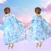 8 Pcs Snow Princess Dress Up for Girls 4-6, Toddler Toys for Ages 3-8, Shiny Ice Sequin Princess Cape Set Girl Toys, Princess Kids Toys for Easter Halloween Birthday Christmas Gifts Party Favors