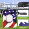 Baseball Card Binder 4-Pocket American Baseballcard Holder Album 400 Pockets Trading Gamecards Holder Zipper Binder for Sport Cards Collection Birthday Gift