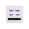 Profusion Cosmetics Star Child Moonlight 2 Pair Magnetic Lashes, Get Glamorous in Seconds with Quick Dry Magnetic Eyeliner Lash Set, Effortless Beauty for Beginners and Pros (Black & Purple)