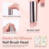 SAVILAND 2PCS Silicone Nail Brush: Reusable Chrome Nail Powder Applicator Nail Brush for Ombre Aura Nails Ombre Nail Brush Nail Art Gradient Painting Brush for beginners
