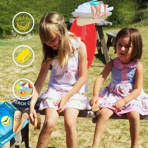 Beach Sandy - Set of 2 Sand Remover for Beach, Sand Brush for Beach Feet, Ocean & Lakeside Sports Recreation - Eco Friendly