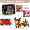 TIMCHESS Christmas Reindeer Building Blocks 2024 for Kids Boys Girls Santa Sleigh and Reindeer Building Toy