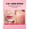 Easilydays Lip & Cheek Stain, 2 In 1 Blusher & Lip Water Tint Makeup, Matte Velvet Watery Tint Lip Gloss, Waterproof Long Lasting Lip Stains, Vivid Color Lip Stain Moisturizing Lightweight Lip Glaze for Women Pink Makeup (#01)