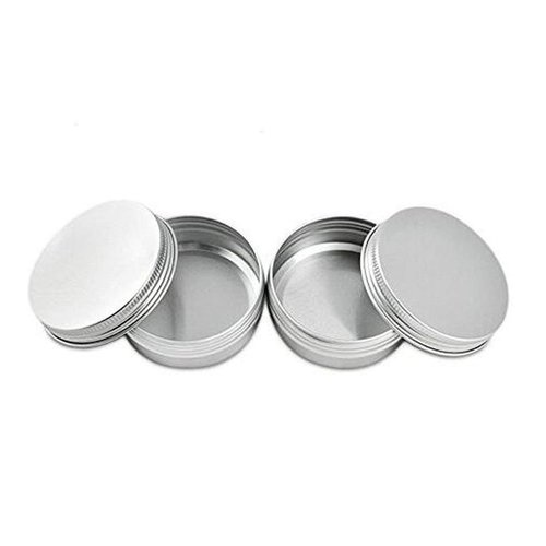 1 Oz 30 ML Gram Jar 12 pcs Silver Small Aluminum Tin Storage Jar Container Cosmetic Sample Metal Tins Empty Containers Round Pot Screw Cap Lid for Lip Balm Salve Make Up Eye Shadow Powder