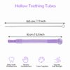 Chuya 6 Pack Hollow Teether Tube, Silicone Tubes Baby Teether Toys, Chew Straws Toy for 3-12 Months Babies Molars, Teething Relief Baby Teethers,BPA Free/Freezable,Dishwasher Safe,Easy to Clean