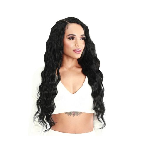 Zury Natural Dream Clip On Hair Extensions Ocean Wave 24" (Natural Black)