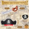 Legigo 36 Pcs Funny Pirate Party Set- Pirate Kids' Party Cosplay Supplies Include 12 Felt Pirate Hats, 12 Pirate Eye Patches, 12 Inflatable Swords for Caribbean Fancy Dress Cosplay Party Stage Prop