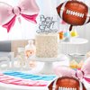 12 Pieces Gender Reveal Football Balloons Includes 6 Pink Bow Foil Balloons and 6 Football Foil Balloons Decoration Supplies Party Accessories for Gender Reveal Football Party, Baby Shower, Birthday