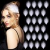 Geyoga 24 Pcs Flapper Headpiece White Feather Hair Clip Elegant Feather Headpiece Feather Hair Accessories Party Flapper Accessories for Women Bridal Wedding