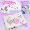 Cherry Tale Mermaid Gifts for Girls Age 4 5 6 7 8 9 10, Girls Mermaid Birthday Gifts Set with Light Up Star Pillow Diary Plush DIY Water Bottle Kits Christmas Presents Toys