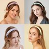 Wecoe 12pcs Headbands for Women Plain Headbands Flower Headbands Floral Headbands Checked Plaid Printed Headbands Y2K Summer Headbands Women Girls Diy Costume Accessories Diademas Coreanas Para Mujer