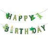 TmppDeco Dinosaur Birthday Banner - Dinosaur Happy Birthday Banner, Dinosaur Theme Birthday Party Decorations for Kids