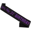 It’s My 21st Birthday Sash,21st Birthday Sash,Glitter Letter 21st Birthday Sash for Girls,Happy 21st Birthday Party Decorations,Black and Purple