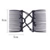 2 Pieces Adjustable Elastic Hair Comb Stretchy Plastic Double Banana Clip No Crease Pins for Women Curly Thick Wavy Hair Ponytail (Black, Coffee)
