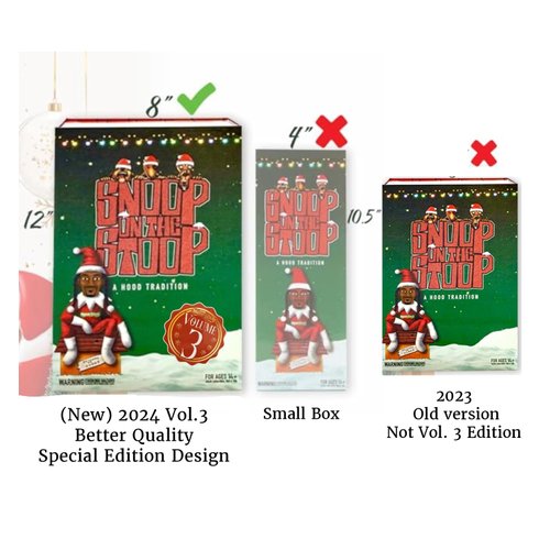 Snoop on the Stoop,Snoop Elf on a Shelf, Elf Doll,2024 Christmas Gift Toy 12" Figurine Elf, Plush Toys,+Big Size Gift Box(Special2024Edition)