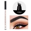 DEVIMIC Eyebrow Tattoo Pen, Microblading Eyebrow Pencil, with a Micro-Fork Tip Applicator, Create Natural Looking Eyebrows, Easy to Use and Stays All Day (Black)