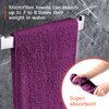TASALON Microfiber Hair Towel - 10 Pack - Salon Towels - Quick Dry Microfiber Towels - 29 x 16 Inches Ultra-Soft Microfiber Towel for Hair, Facial Towels with Soft Absorbant -Purple