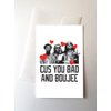 2 Pack - Bad & Boujee I Love You Valentine Greeting Cards (4.25x5.5 Inch)