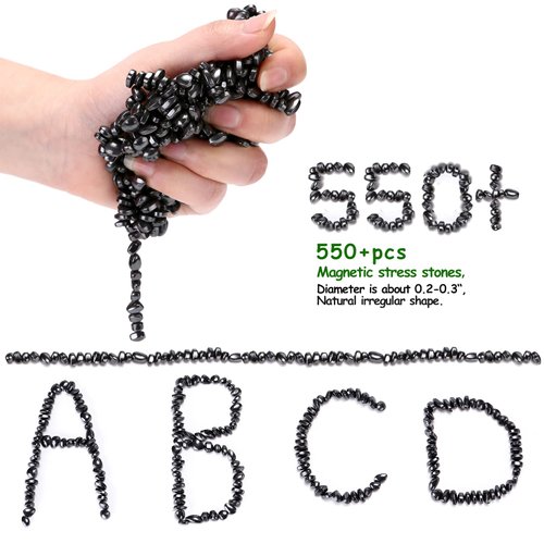 550 PCS Magnetic Ferrite Stones Toys Magnet Crags Ferrite Balls Putty, Magnet Gadgets Seriously Satisfying Office Desk Fidget Toys for Adults Gift