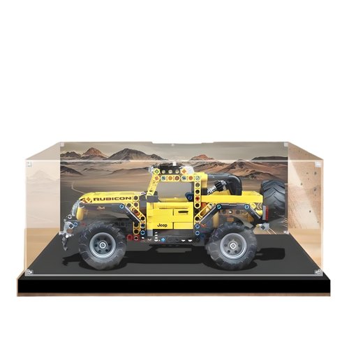 Welkin DC 3MM Display Case for Lego 42122 Jeep Wrangler Building Set,Dustproof Clear Display Case Compatible with Lego 42122(Not Include The Model)