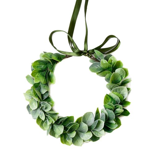Yili Maizi Artificial Green Leaf Crown Eucalyptus Flower Wreath Women Girls Bohemian Headpiece Floral Headband Photo Prop
