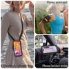 Phone Holder for Running, Walking, and Workout - Adjustable Arm Band Armband for iPhone and Cell Phones - Clear Crossbody Phone Pouch Purse with Strap for Women Men