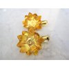 Generic 2 small gold or silver flower hair barrette alligator clip bridal clip bridal (Primary color: Gold)