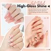 FZANEST Gel Nail Polish Jelly Nude Set,Sheer Natural Milky Pink 6 Colors Gel Polish Nail Kit Soak Off LED UV Varnish Nail Art Manicure Kit