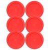 Pyrex 7200-PC 2-Cup Red Replacement Food Storage Lids - 6 Pack - Original Genuine Pyrex Lids - Made in the USA