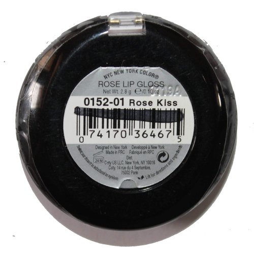 N.Y.C. (1) Rose Lip Gloss Lip Color Compact - #0152-01 Rose Kiss 0.10 oz
