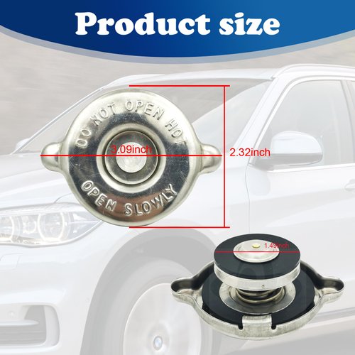 GKmow Pack-1 Radiator Cap, Stainless Steel Engine Seal Cover, 16 PSI Original Equipment Replacement, Durable Radiator Cover Assembly, Automotive Part, Compatible with Dodge, Jeep (Silver)