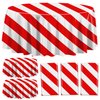 3 Pieces Red and White Stripe Tablecloths for Round Table, Carnival Theme Party Decorations, 84'' x 84'' Plastic Table Cover for Circus Party, Movie Night, Birthday, Christmas, Baby Shower, Wedding