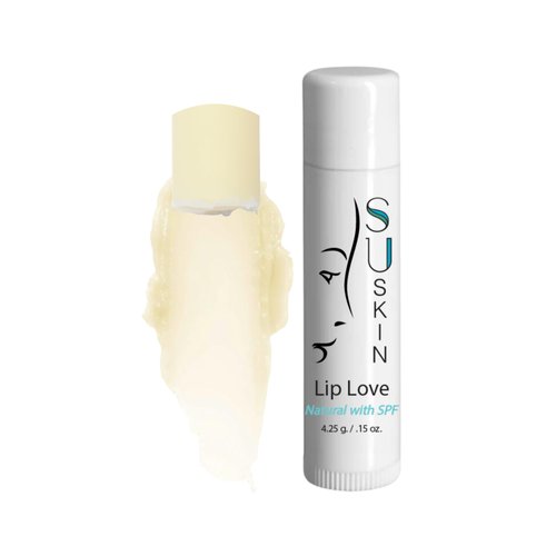 Su-Skin Non Tinted SPF Mineral Lip Balm Lip Love - All Natural Lip Care with UVA/UVB Protection